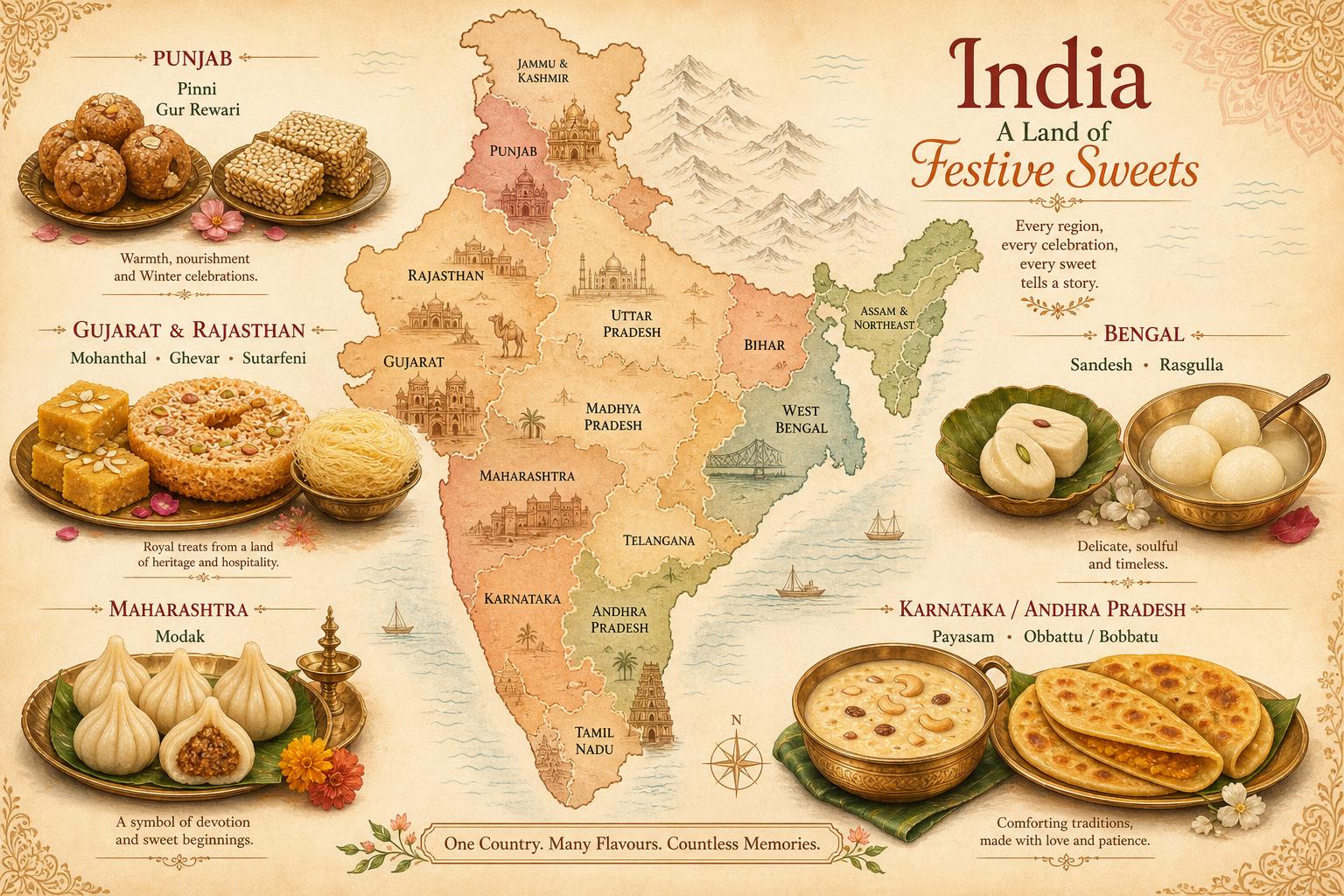 The Edible Heritage: The Culinary Map of Festive Sweets
