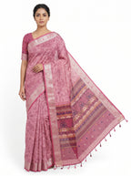 Muga Cotton Printed Body Saree