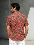 Rust Ajrakh Medallion Print Shirt
