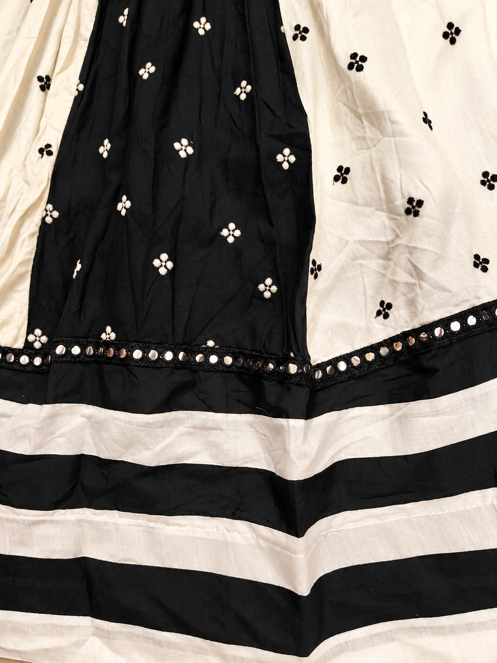 Nachde Ne Saare – Black & Ivory Panelled Wedding Ghagra