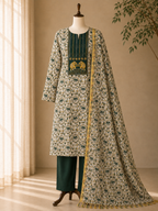 Double Hathi Dress Material Black
