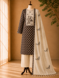 Darshali cotton printed fancy neck Dress Material