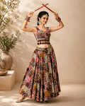 Dotted Ajrak Chania Choli