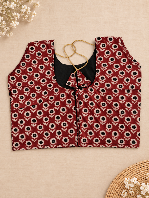 Dot Flower Marron Black