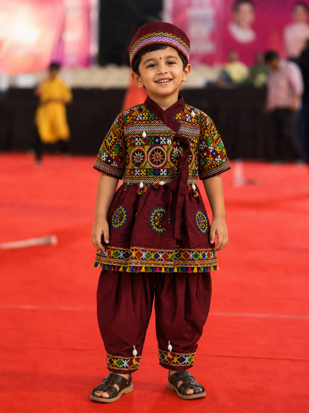 Boys Marron Kedia