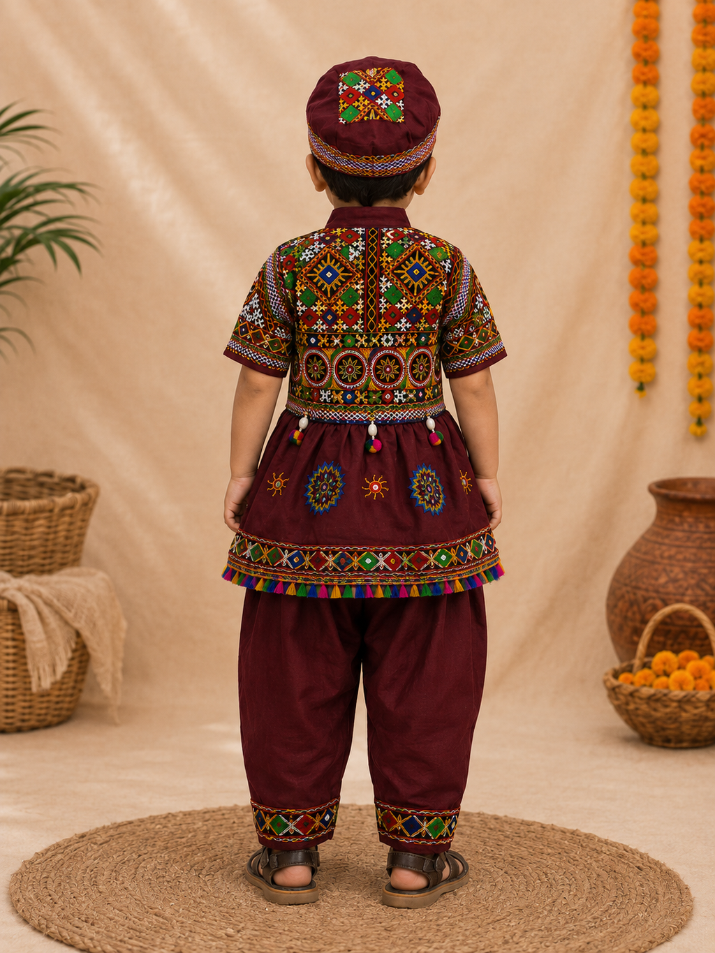 Boys Marron Kedia