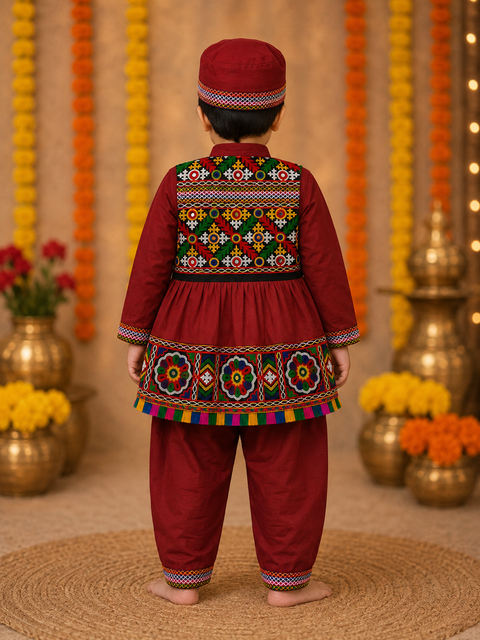 Boys Red Kedia