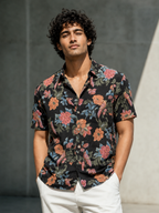 Black Floral Shirt