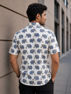 Folk Elephant Print Shirt