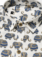 Folk Elephant Print Shirt