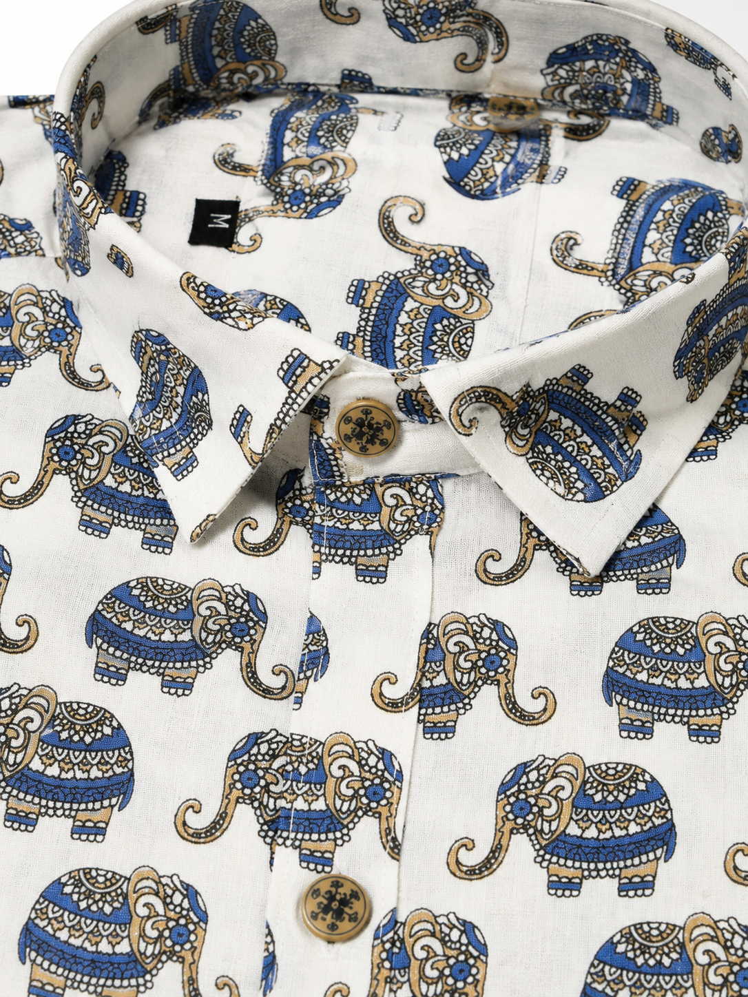 Folk Elephant Print Shirt