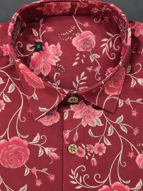 Rakhi Special Rose Maroon Shirt