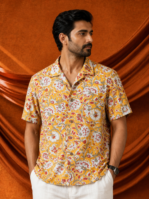 Marigold Floral Vine Shirt