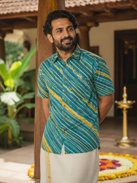 Blue Leheriya Shirt