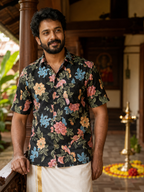Black Floral Shirt
