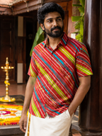 Red Leheriya Shirt