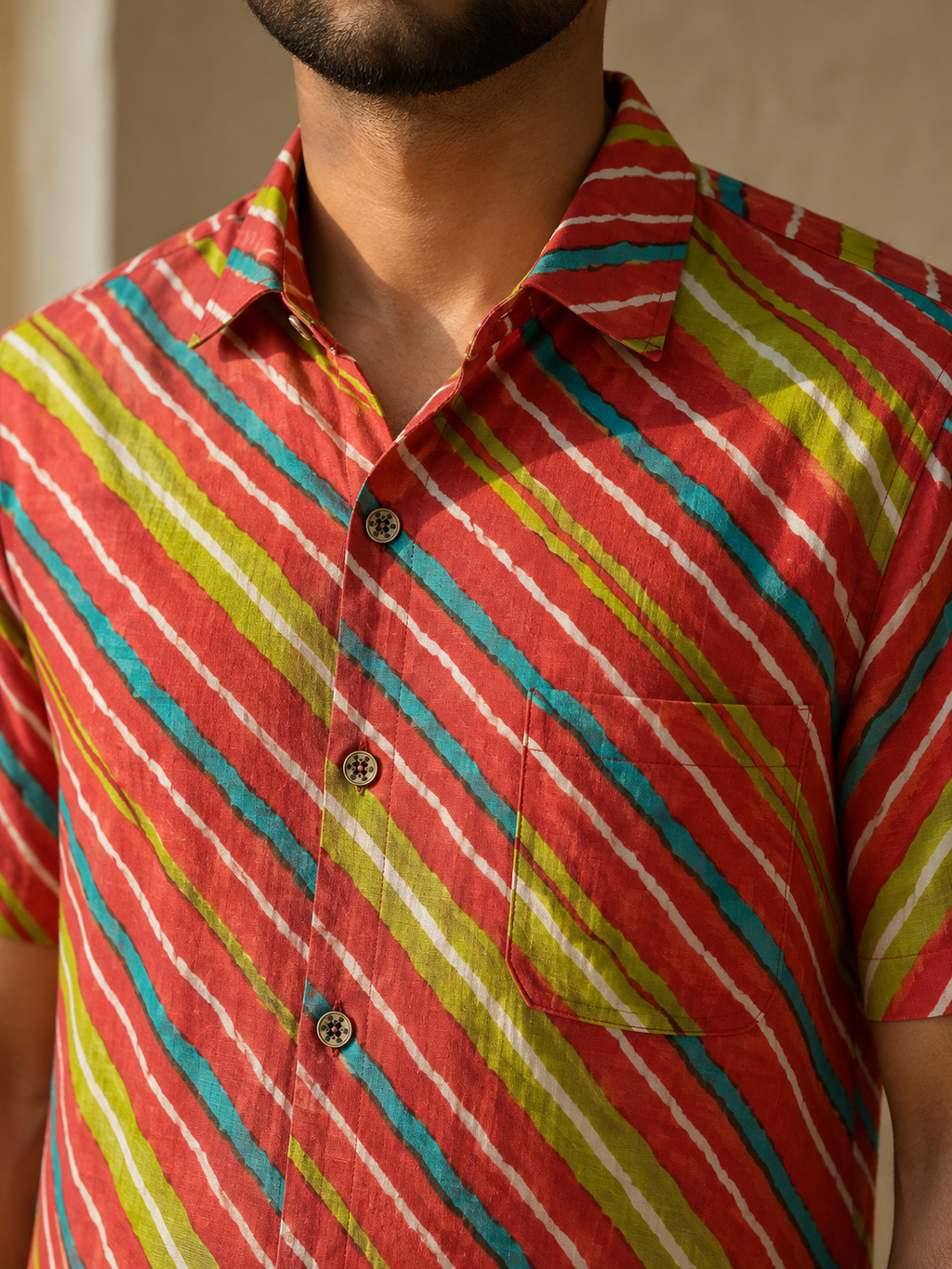 Red Leheriya Shirt