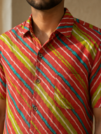 Red Leheriya Shirt