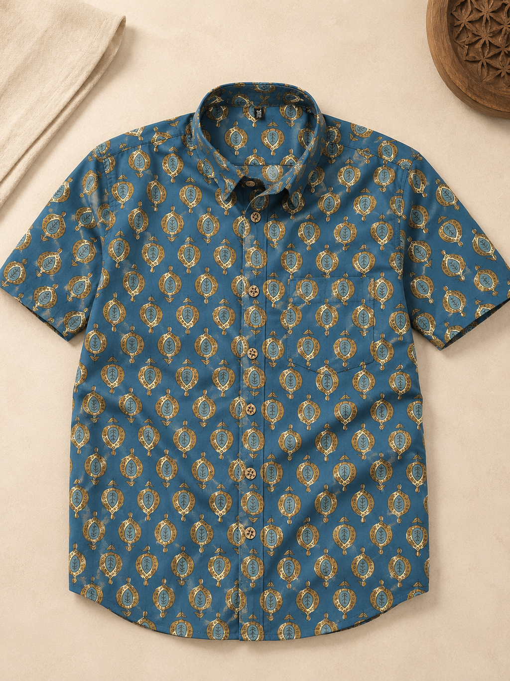Indigo Booti Print Shirt
