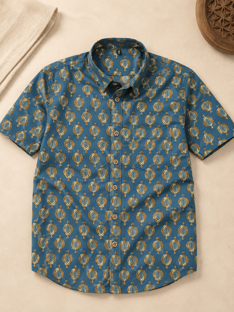 Indigo Booti Print Shirt