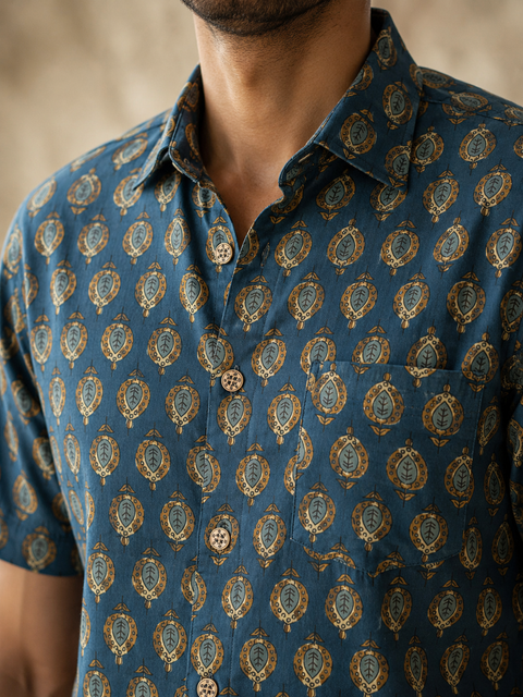 Indigo Booti Print Shirt