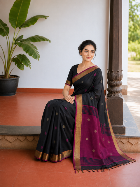 Raat Rang Silk Cotton Saree