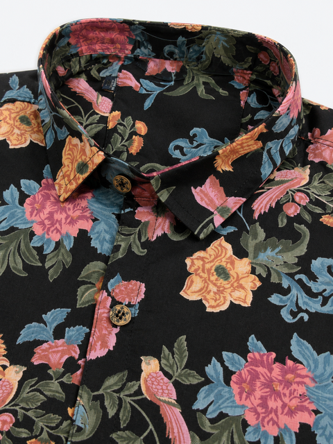 Black Floral Shirt