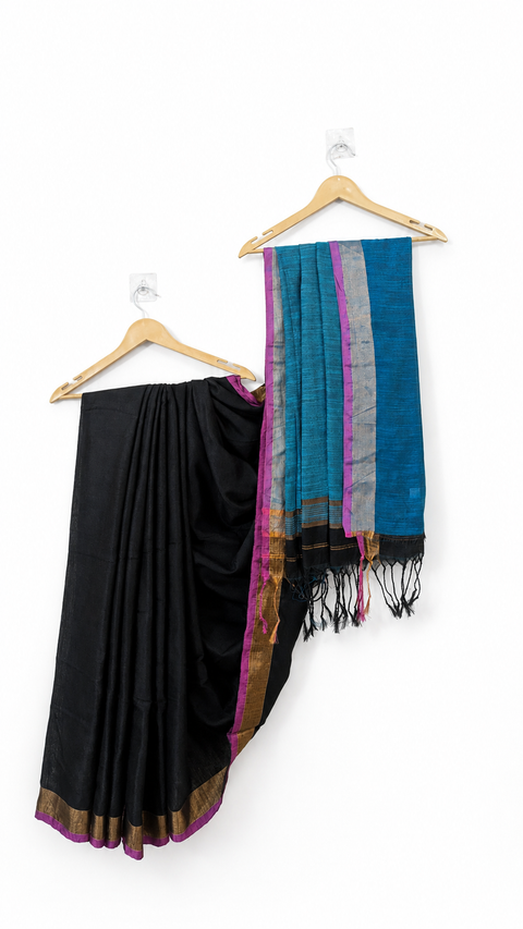Midnight Teal Saree