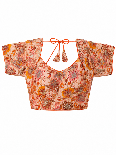 Pookalam Peach Blouse