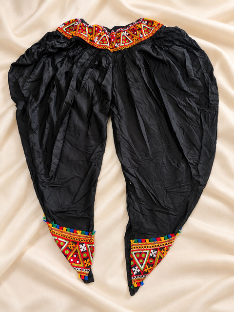 Black Embroidered Men’s Dhoti