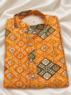Desi Boyz – Kesari Bandhani Print Kurta for Men