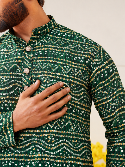 Desi Boyz – Bandhani Print Kurta for Men