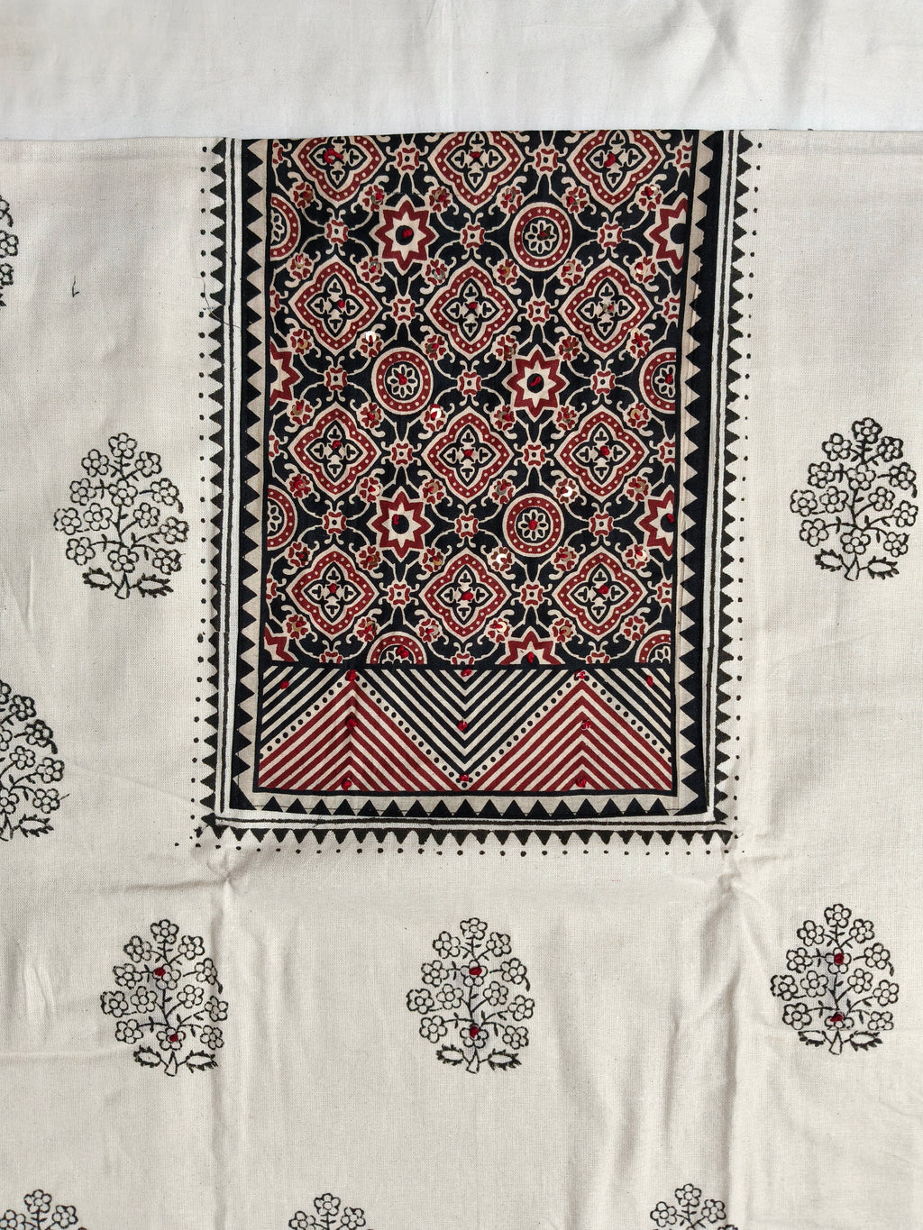 Noor-e-Ajrakh Dress Material