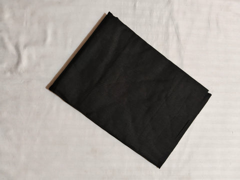 Cotton chikan fancy neck Dress Material Black