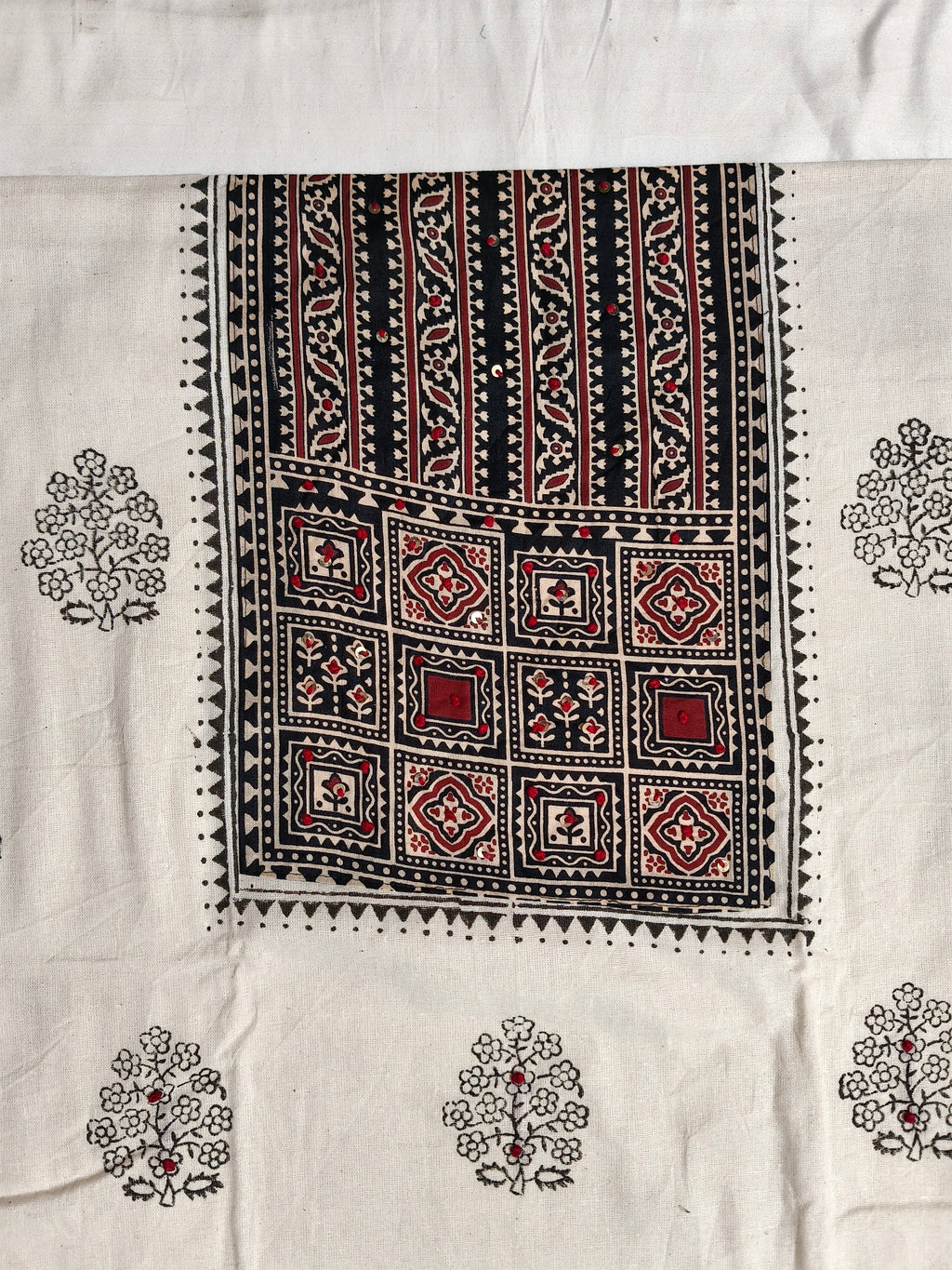Noor-e-Ajrakh Dress Material
