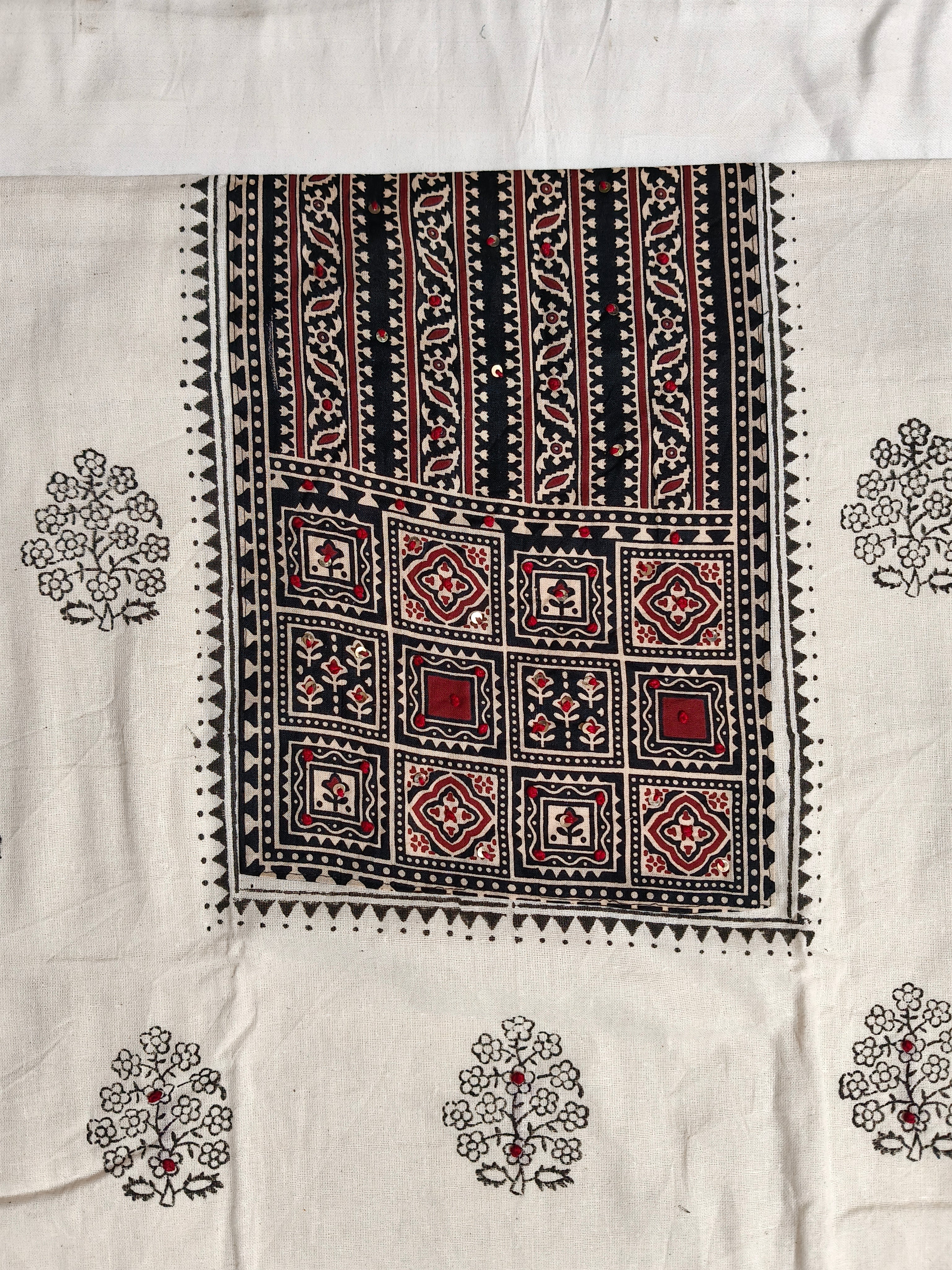 Noor-e-Ajrakh Dress Material