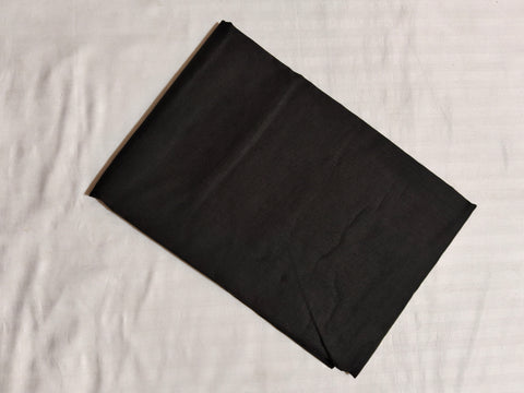 Cotton chikan fancy neck Dress Material Black