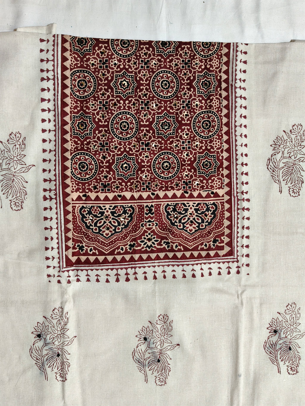 Noor-e-Ajrakh Dress Material