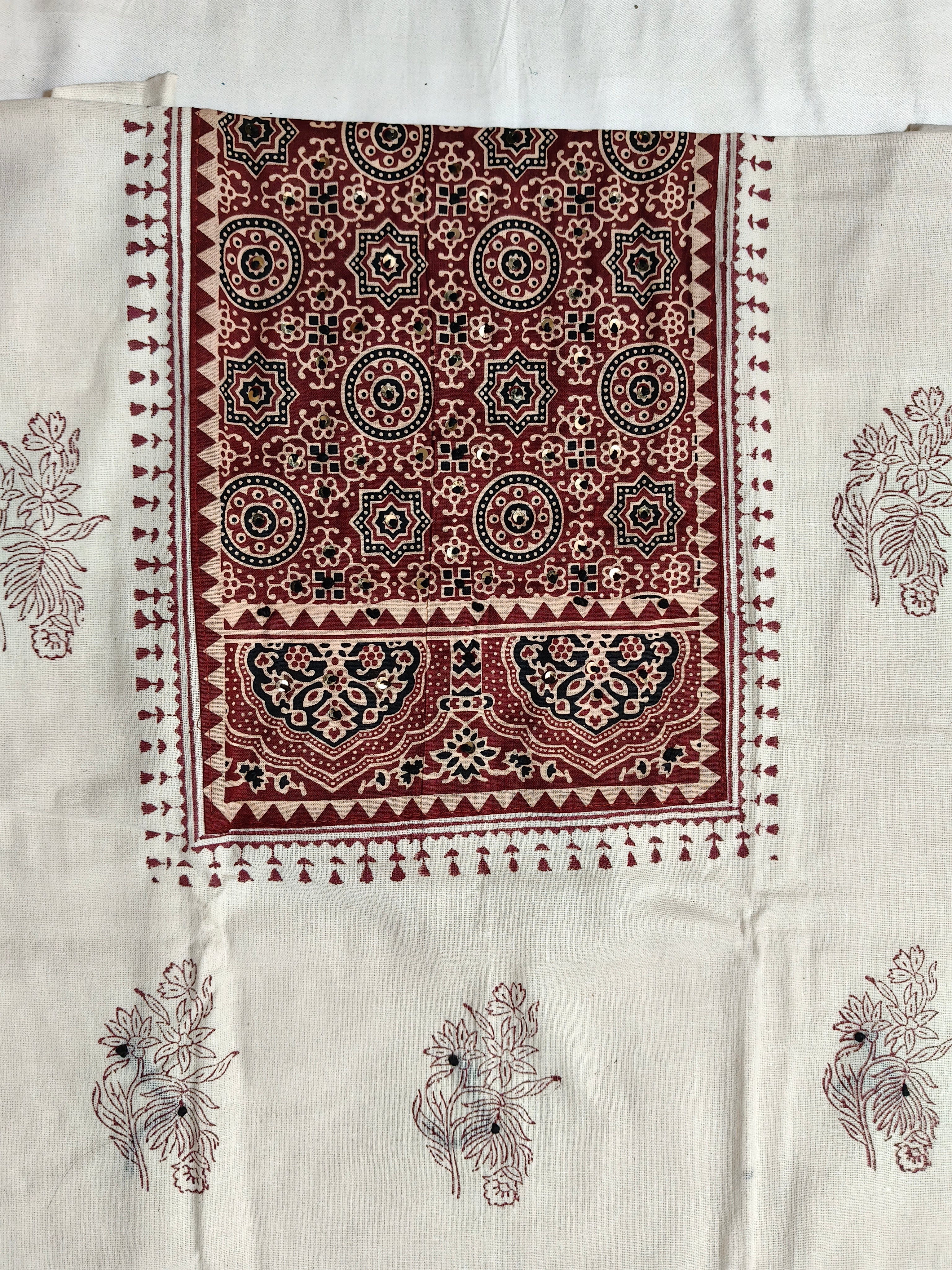 Noor-e-Ajrakh Dress Material