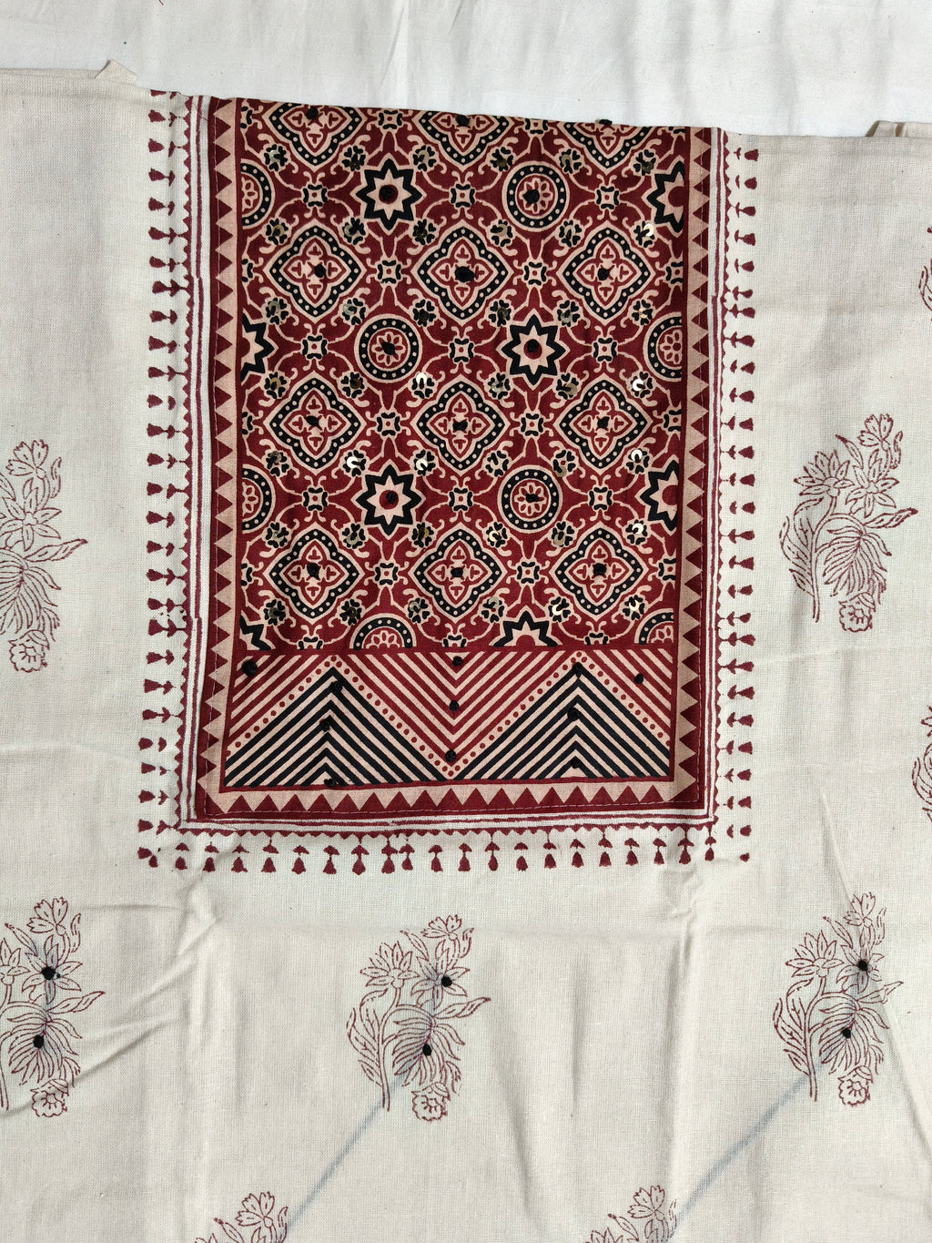 Noor-e-Ajrakh Dress Material