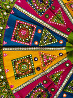 Rangeeli Raas Multicolor Mirror Work Chaniya Choli Set | Green Navratri Garba Lehenga