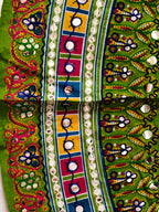 Rangeeli Raas Multicolor Mirror Work Chaniya Choli Set | Green Navratri Garba Lehenga