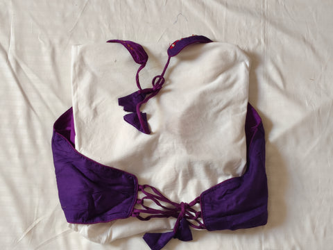 Desi Girl Bunting Purple Mirror-Work Chania Choli