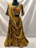 Ajrak yellow Chaniya Choli