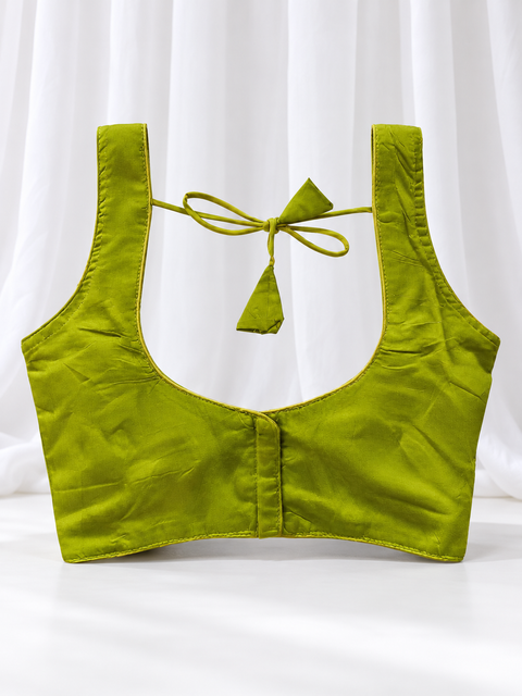 Triangle Elephant corset blouse Green Chaniya Choli