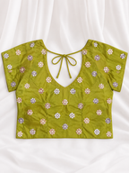 Kajrare Parrot Green Mango Paisley Embroidered Chaniya Choli product detail