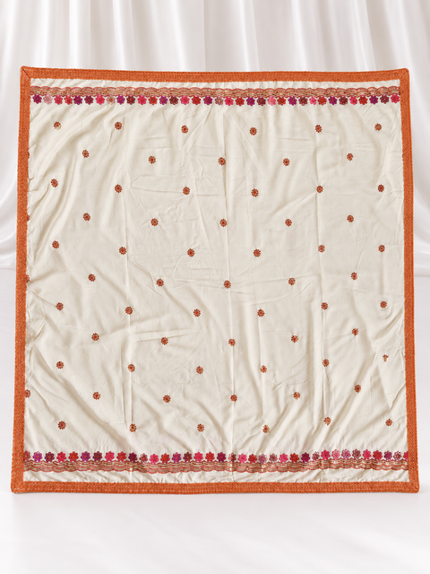 Kajrare Orange Mango Paisley Embroidered Chaniya Choli product detail