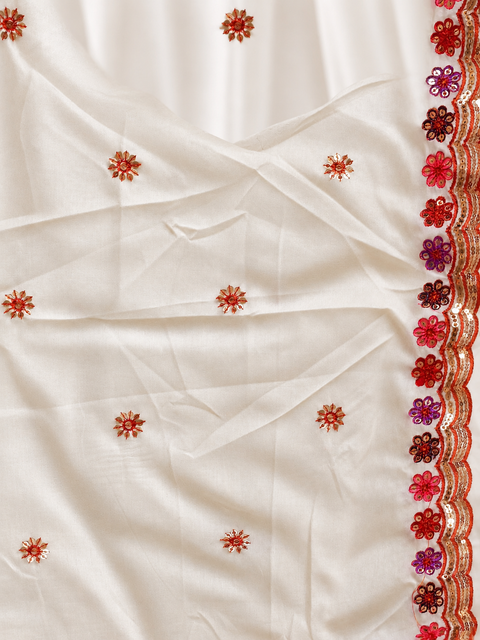 Kajrare Orange Mango Paisley Embroidered Chaniya Choli product detail