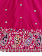 Kajrare Pink Mango Paisley Embroidered Chaniya Choli product detail