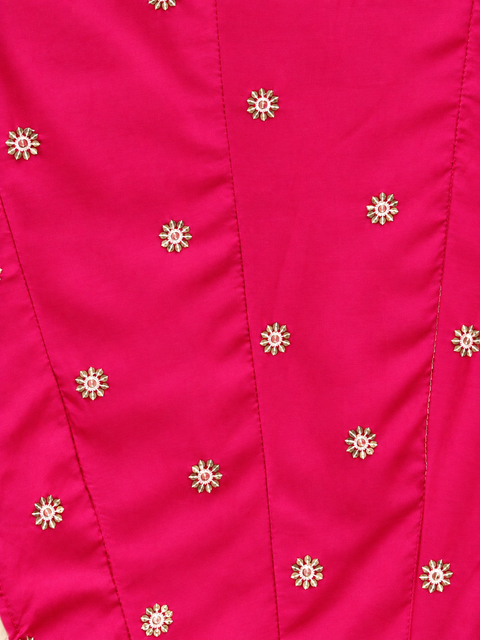 Kajrare Pink Mango Paisley Embroidered Chaniya Choli product detail